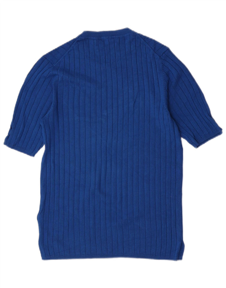 Marks & Spencer Womens Crew Neck Jumper Sweater UK 12 Medium Blue