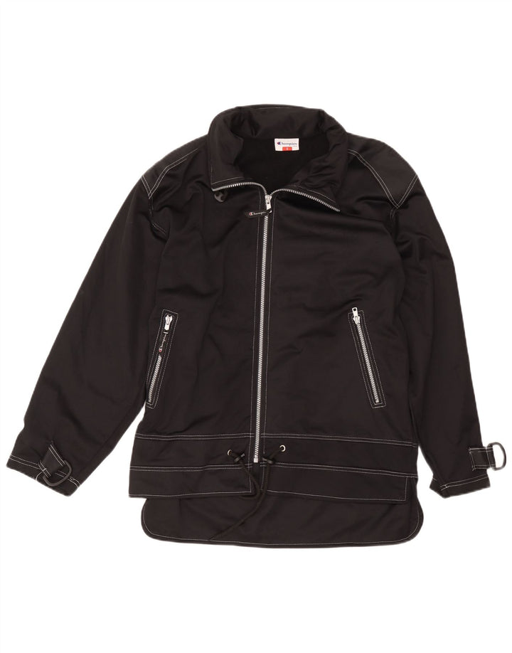 Champion Mens Graphic Tracksuit Top Jacket Small Black Polyester