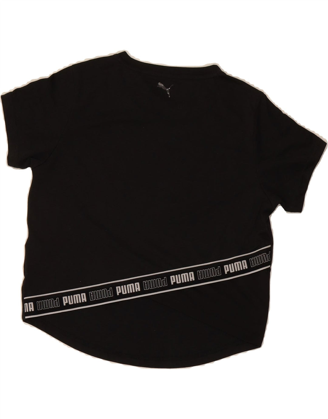 PUMA Womens Graphic T-Shirt Top UK 10 Small Black Polyester Vintage Puma and Second-Hand Puma from Messina Hembry 