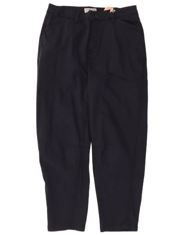Fat Face Womens Tapered Casual Trousers UK 14 Large W34 L27 Navy Blue