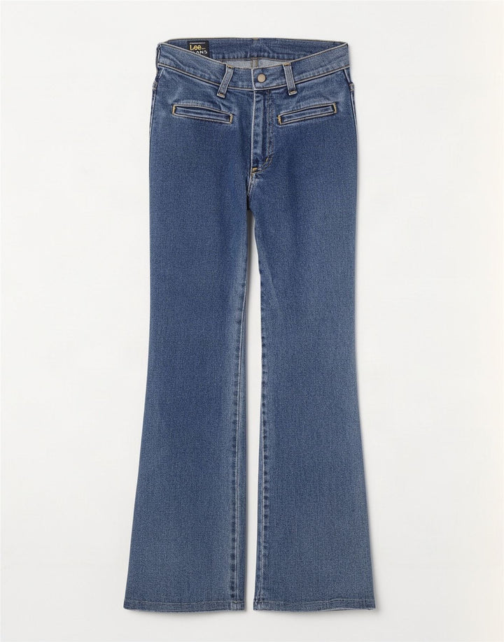 Lee Womens Bootcut Jeans W26 L31 Μπλε βαμβακερό