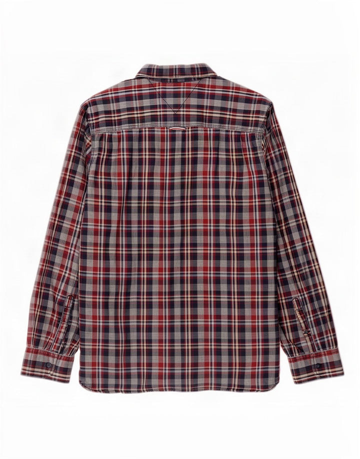 Camicia da uomo Tommy Hilfiger grande cotone a quadri multicolore