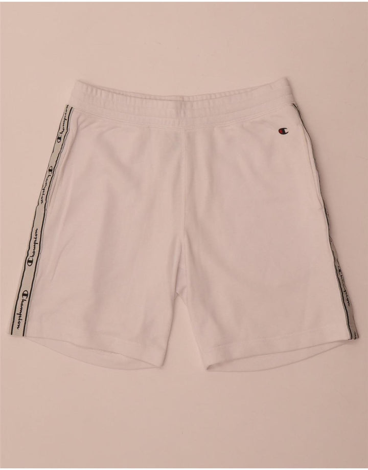 Champion Mens Graphic Sport Shorts Medium White Cotton