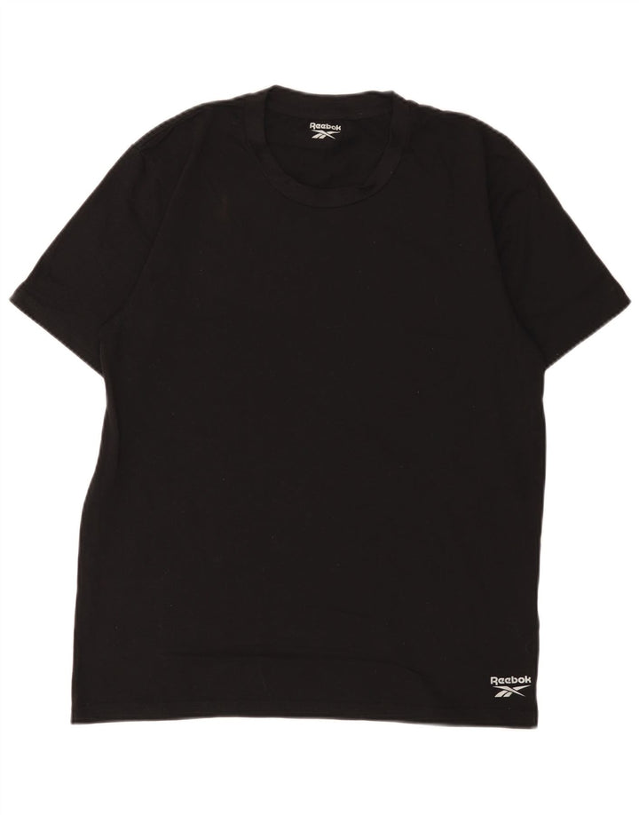 T-shirt Reebok da uomo grande in cotone nero