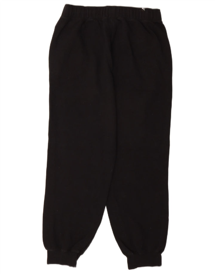 PUMA Mens Graphic Tracksuit Trousers Joggers Medium  Black Cotton