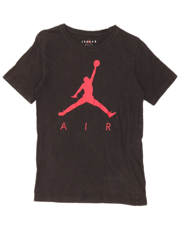 Jordan Boys Graphic T-Shirt Top 12-13 Years Large Black Cotton