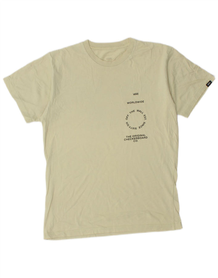 Vans Mens Classic Fit Graphic T-Shirt Top Small Yellow