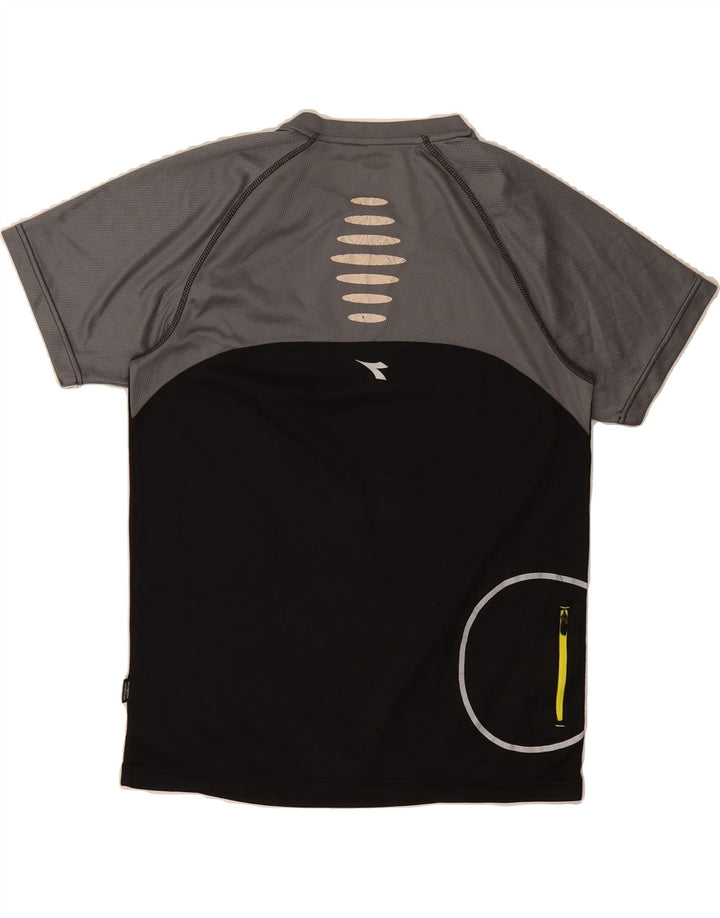 DIADORA Mens T-Shirt Top Large Grey Colourblock Vintage Diadora and Second-Hand Diadora from Messina Hembry 
