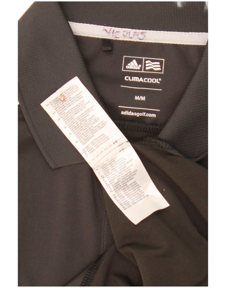 ADIDAS Mens Climacool Polo Shirt Medium Black Polyester