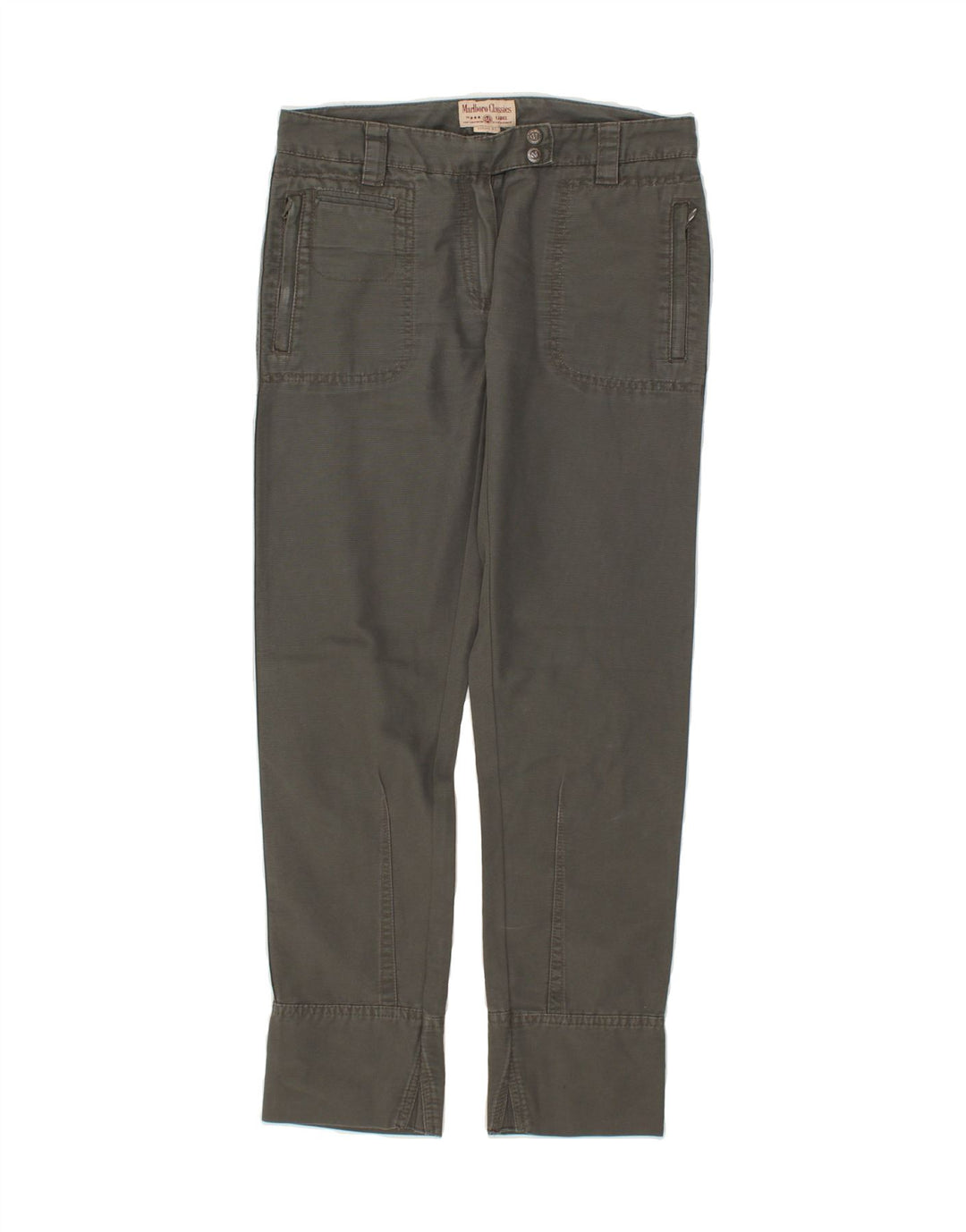 MARLBORO CLASSICS Womens Slim Chino Trousers EU 40 Medium W30 L30 Grey Vintage Marlboro Classics and Second-Hand Marlboro Classics from Messina Hembry 