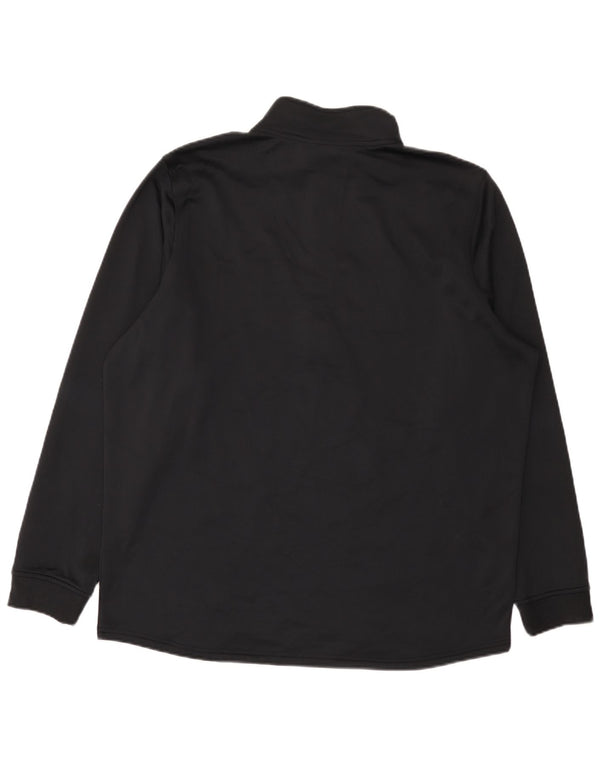 Under Armour Maglia da uomo con zip e vestibilità regolare, manica lunga, XL, nera, sportiva
