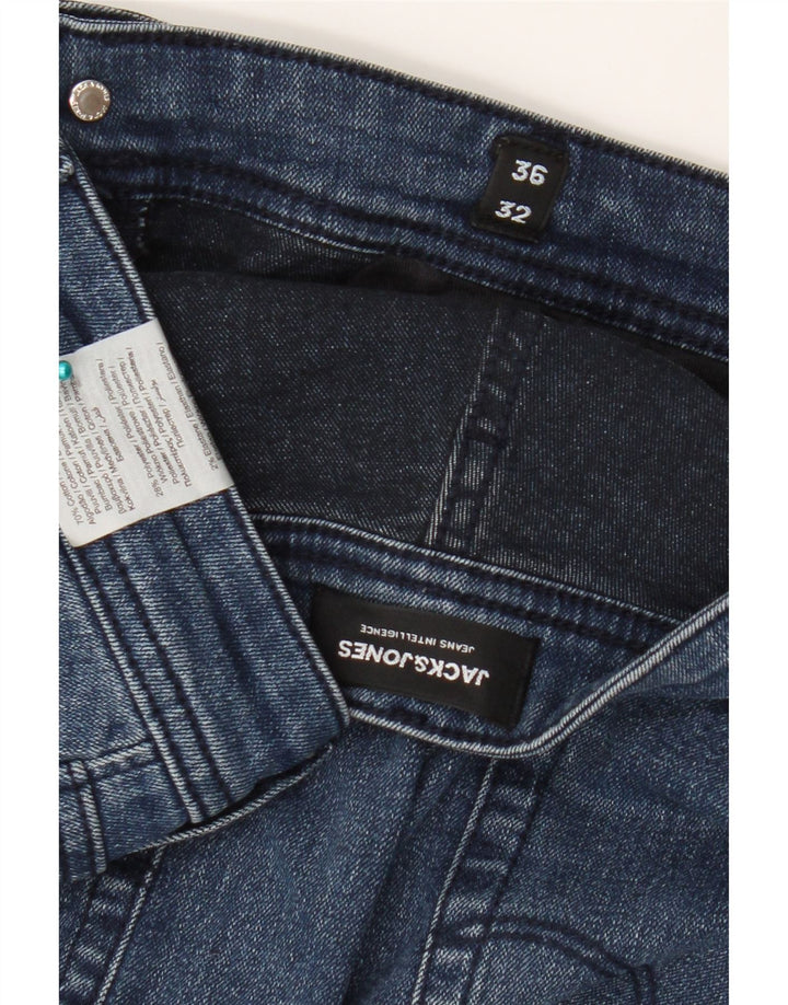 Jack & Jones Mens Slim Jeans W36 L32 Blue Cotton