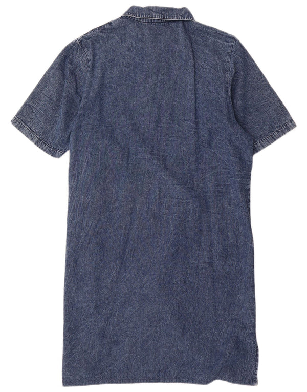 Positano af Jean Paul Kortærmet skjortekjole til kvinder UK 14 Medium Blue