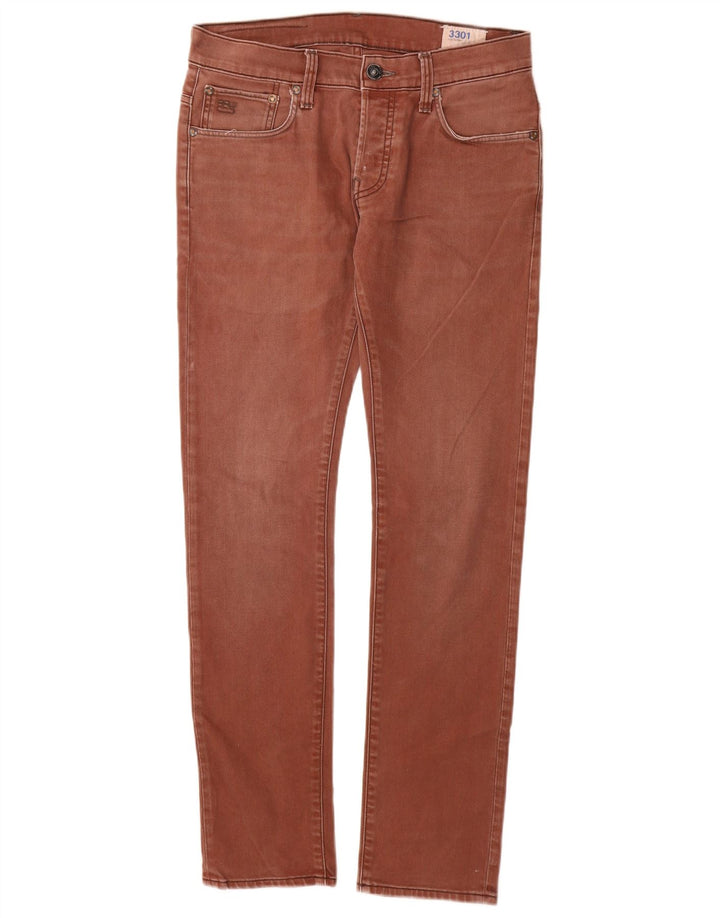 G-STAR Mens Slim Jeans W31 L32 Brown Cotton