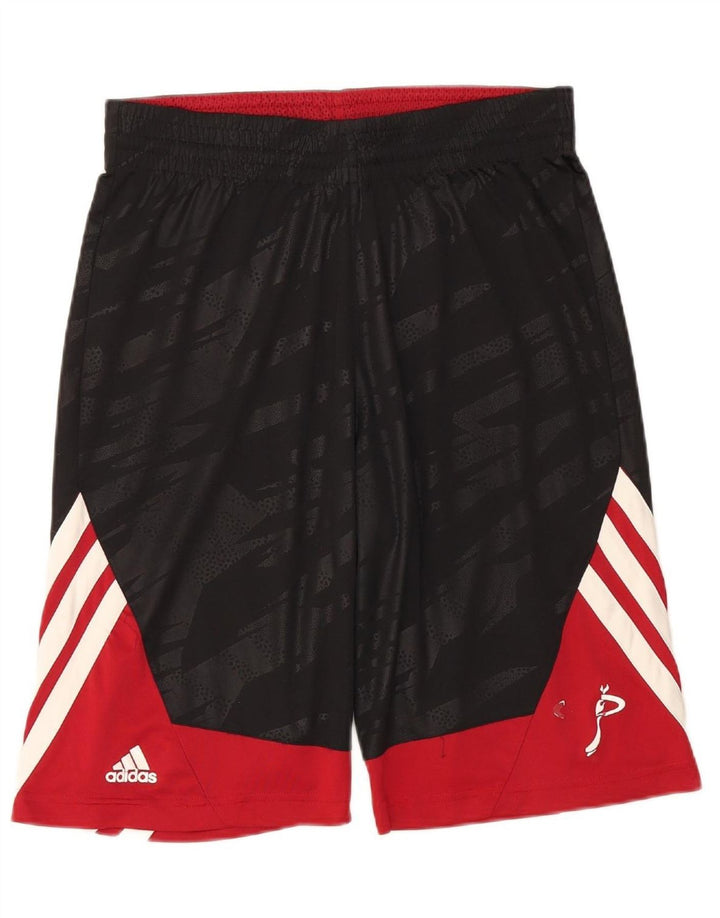 ADIDAS Mens Climalite Sport Shorts Small Black Colourblock Polyester Vintage Adidas and Second-Hand Adidas from Messina Hembry 