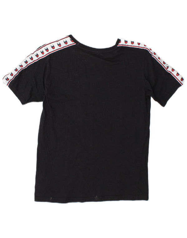 Champion Grafik-T-Shirt für Jungen, 13–14 Jahre, XL, schwarze Farbblock-Baumwolle