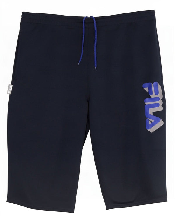 Pantaloncini sportivi grafici da uomo Fila IT 46/48 Small blu navy poliestere