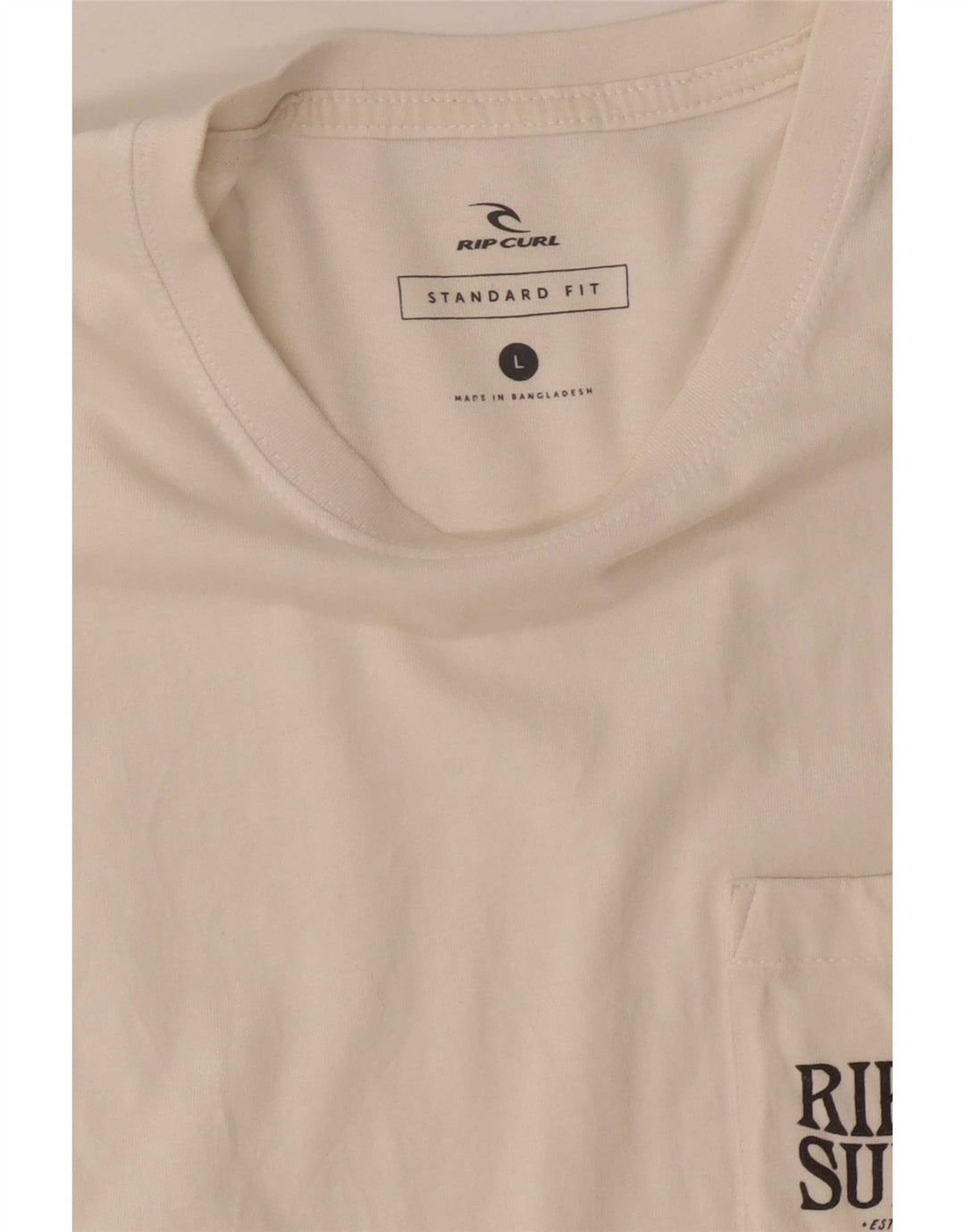 Rip Curl Mens Standard Fit Graphic T-Shirt Top Large White
