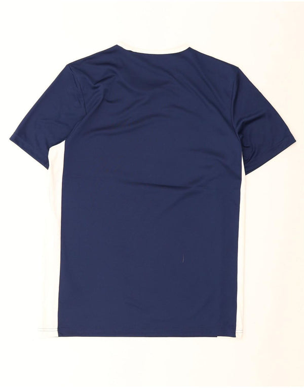 Adidas Mens Aeroready T-Shirt Top Medium Navy Blue Colourblock Polyester