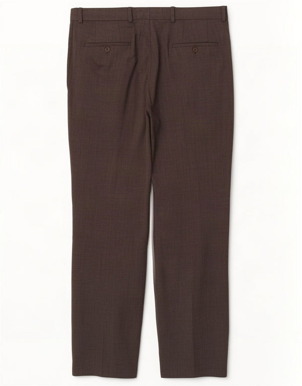 Męskie proste spodnie garniturowe Hugo Boss IT 52 XL W36 L33 Szare