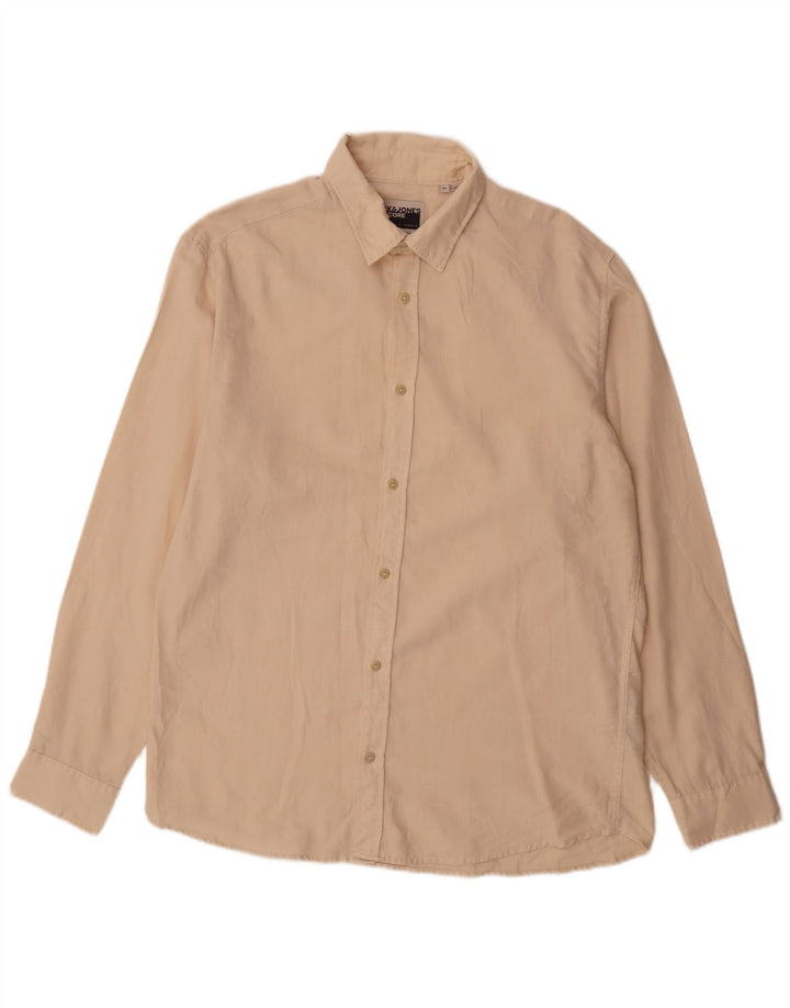 Jack & Jones Mens Shirt XL Beige Cotton