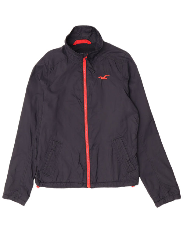 Hollister Chaqueta impermeable para hombre UK 38 Medium Azul marino Nylon