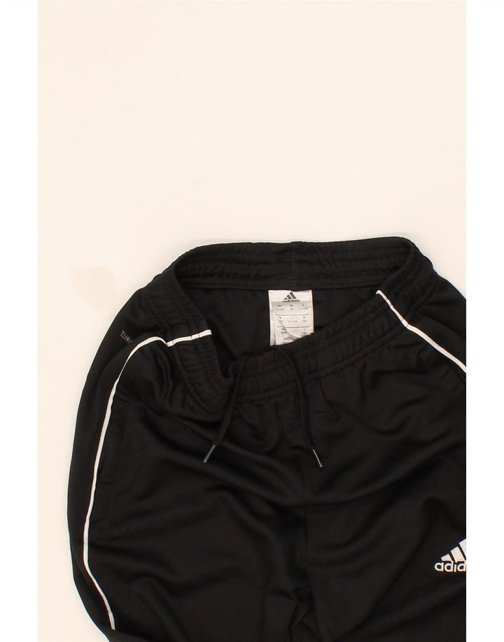 ADIDAS Boys Climalite Tracksuit Trousers 11-12 Years Black Polyester Vintage Adidas and Second-Hand Adidas from Messina Hembry 