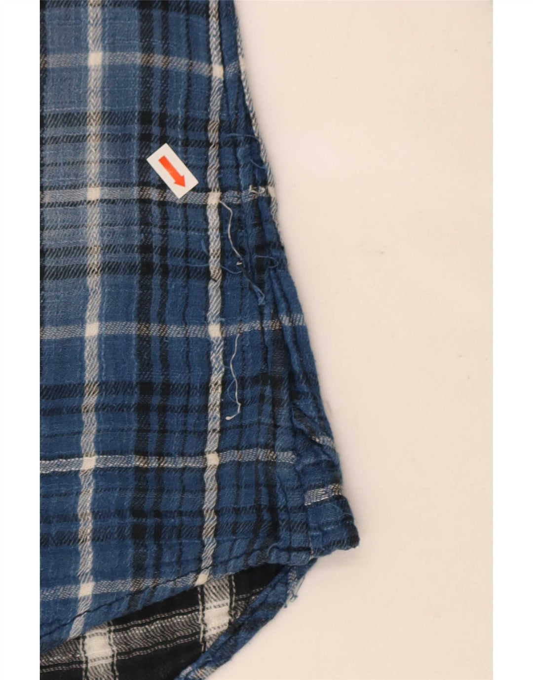 Camicia da uomo in flanella Rifle piccolo cotone a quadri blu