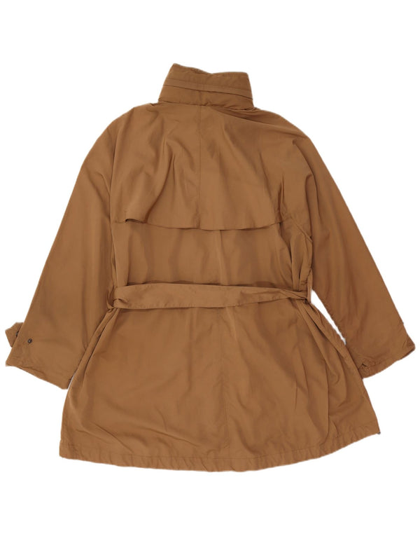 Zara Trench-coat surdimensionné à capuche pour femme UK 10 Petit polyester marron