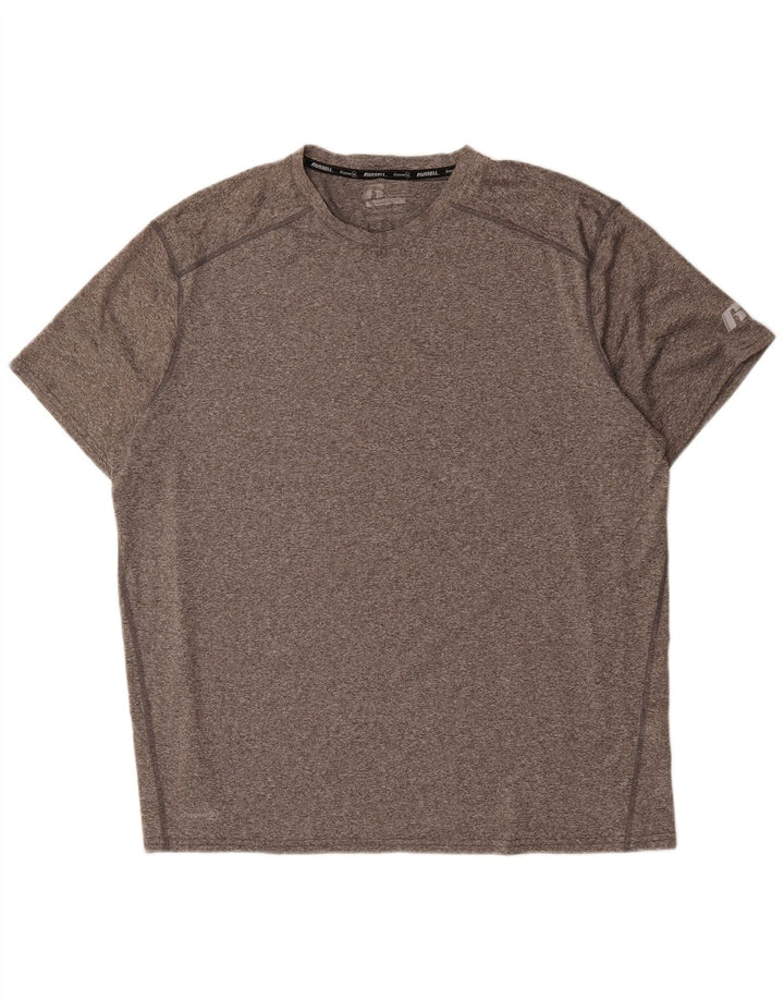 RUSSELL ATHLETIC Mens T-Shirt Top 2XL Grey Polyester