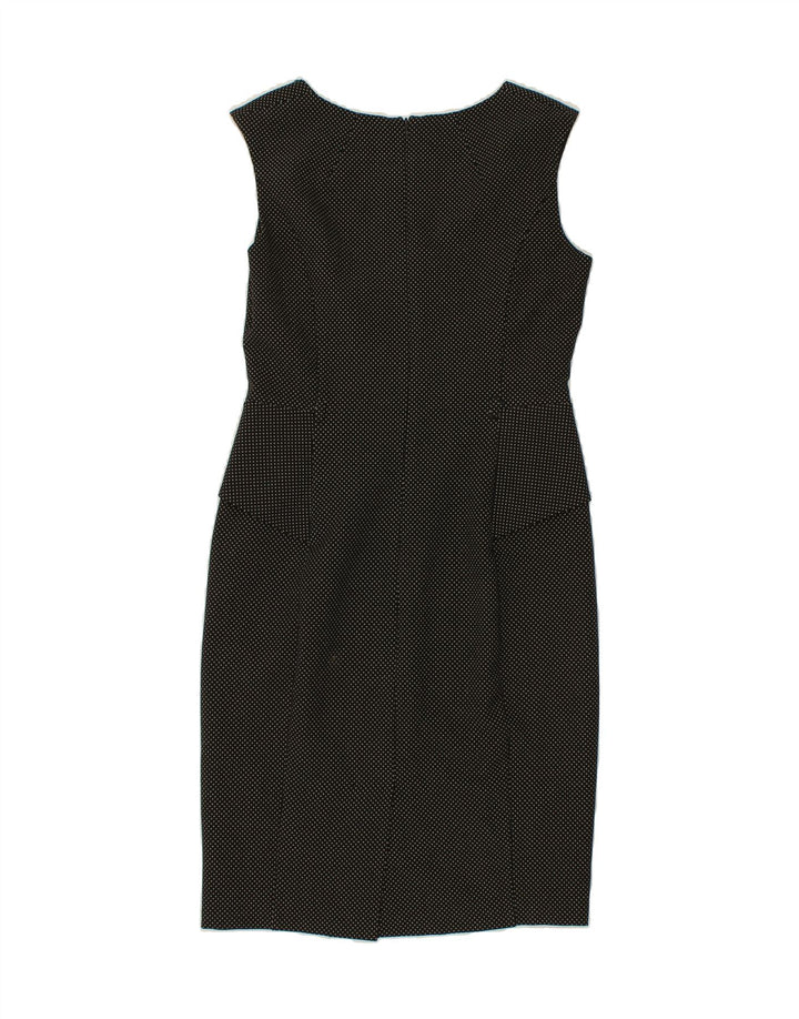 NEXT Womens Sleeveless Sheath Dress UK 10 Small Black Polka Dot Polyester Vintage Next and Second-Hand Next from Messina Hembry 