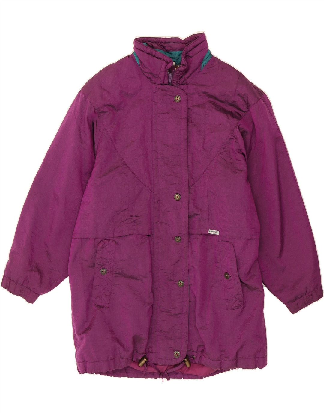 VINTAGE Womens Oversized Windbreaker Coat EU 40 Medium Purple Polyester Vintage Vintage and Second-Hand Vintage from Messina Hembry 