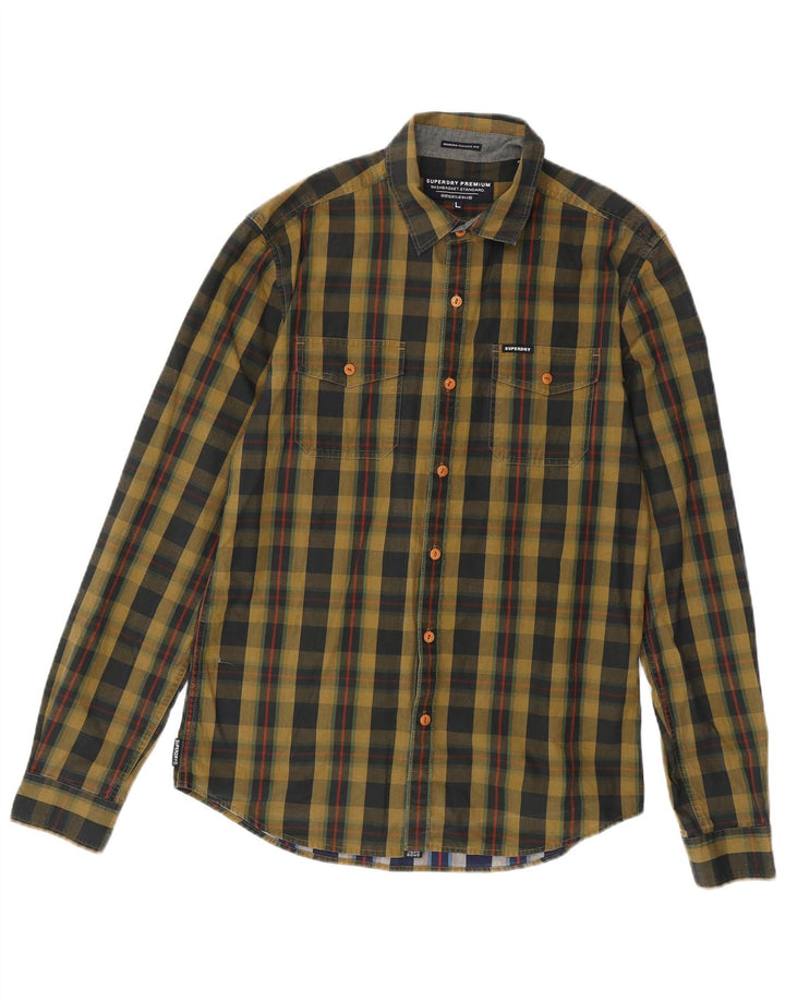 Superdry Herreskjorte Stor Khaki Ternet