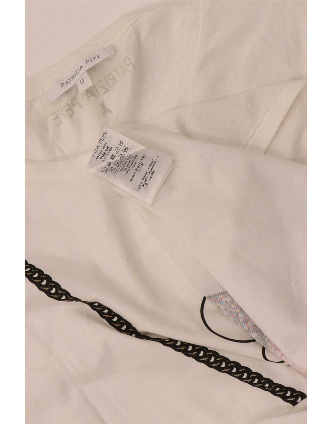 Patrizia Pepe Womens Graphic Vest Top One Size White Cotton