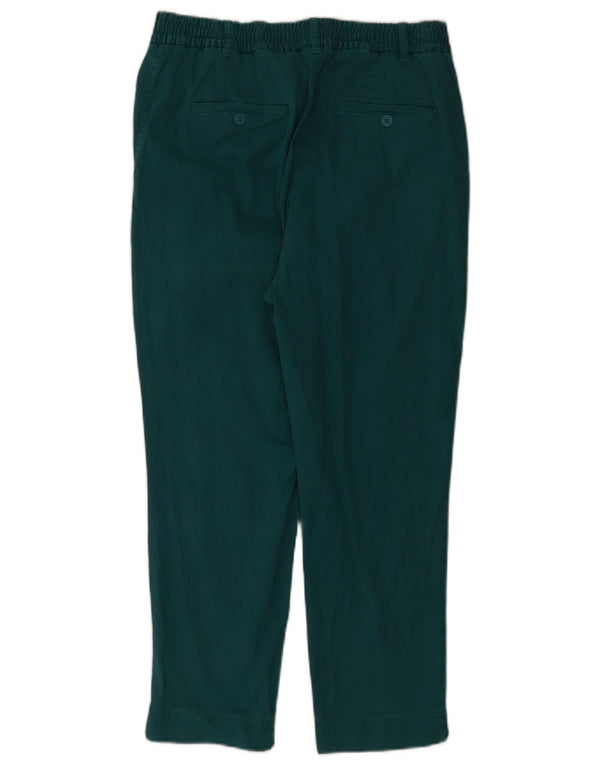 Benetton Pantalon court pour femme UK 12 Medium W32 L25 Vert Coton
