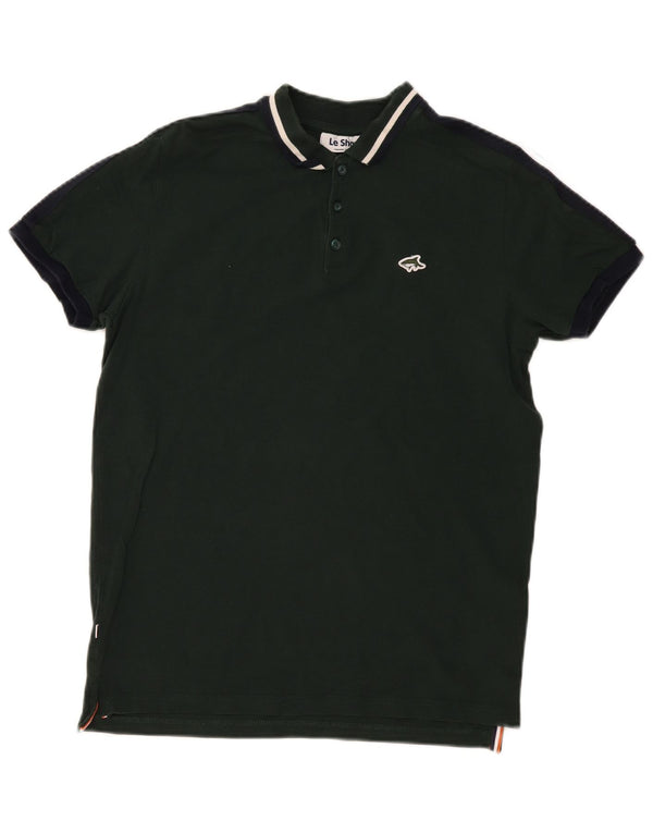 Le Shark Mens Polo Shirt Medium Green Cotton