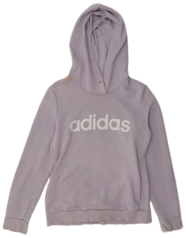 Adidas Womens Graphic Hoodie Jumper UK 8/10 Small Purple Cotton