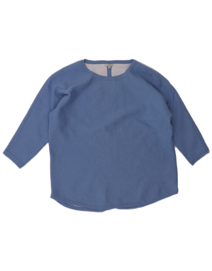 JIGSAW Womens Oversized Crew Neck Jumper Sweater UK 14 Medium Blue