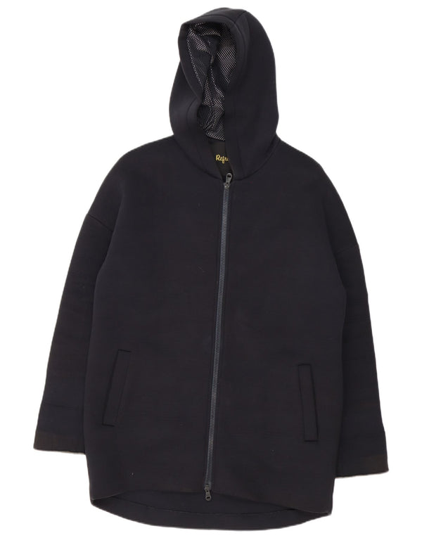 Refrigiwear Womens Oversized Hooded Windbreaker Coat UK 6 XS Black