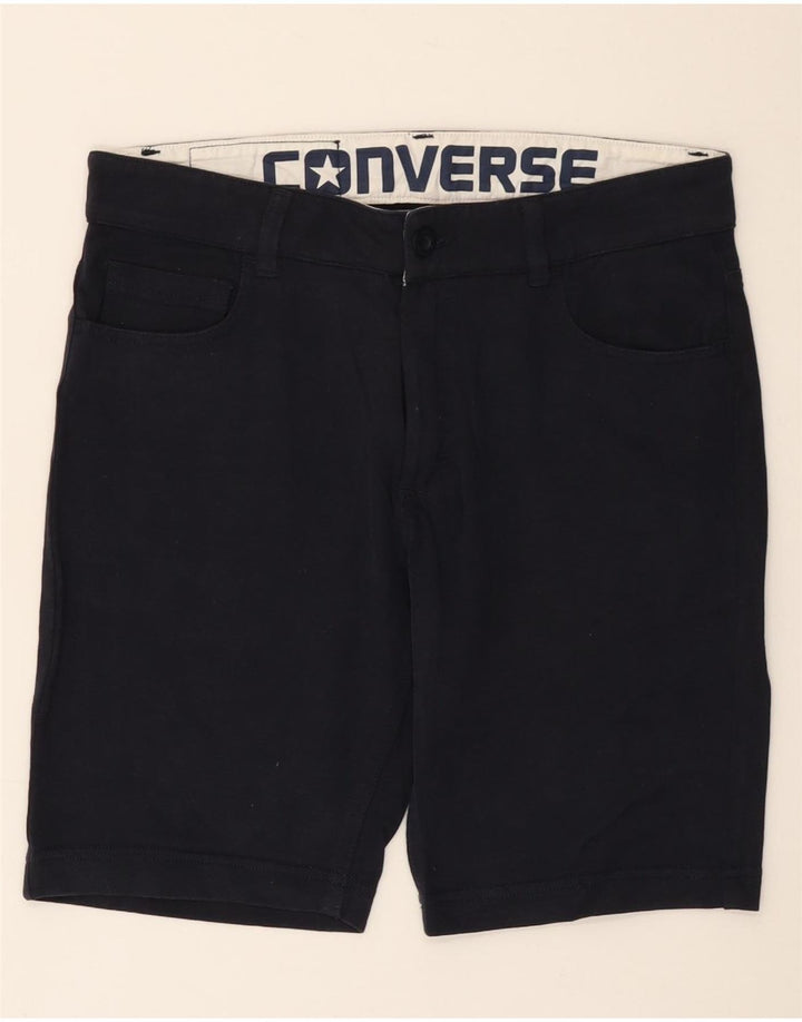 CONVERSE Mens Casual Shorts Small W29 Navy Blue Cotton
