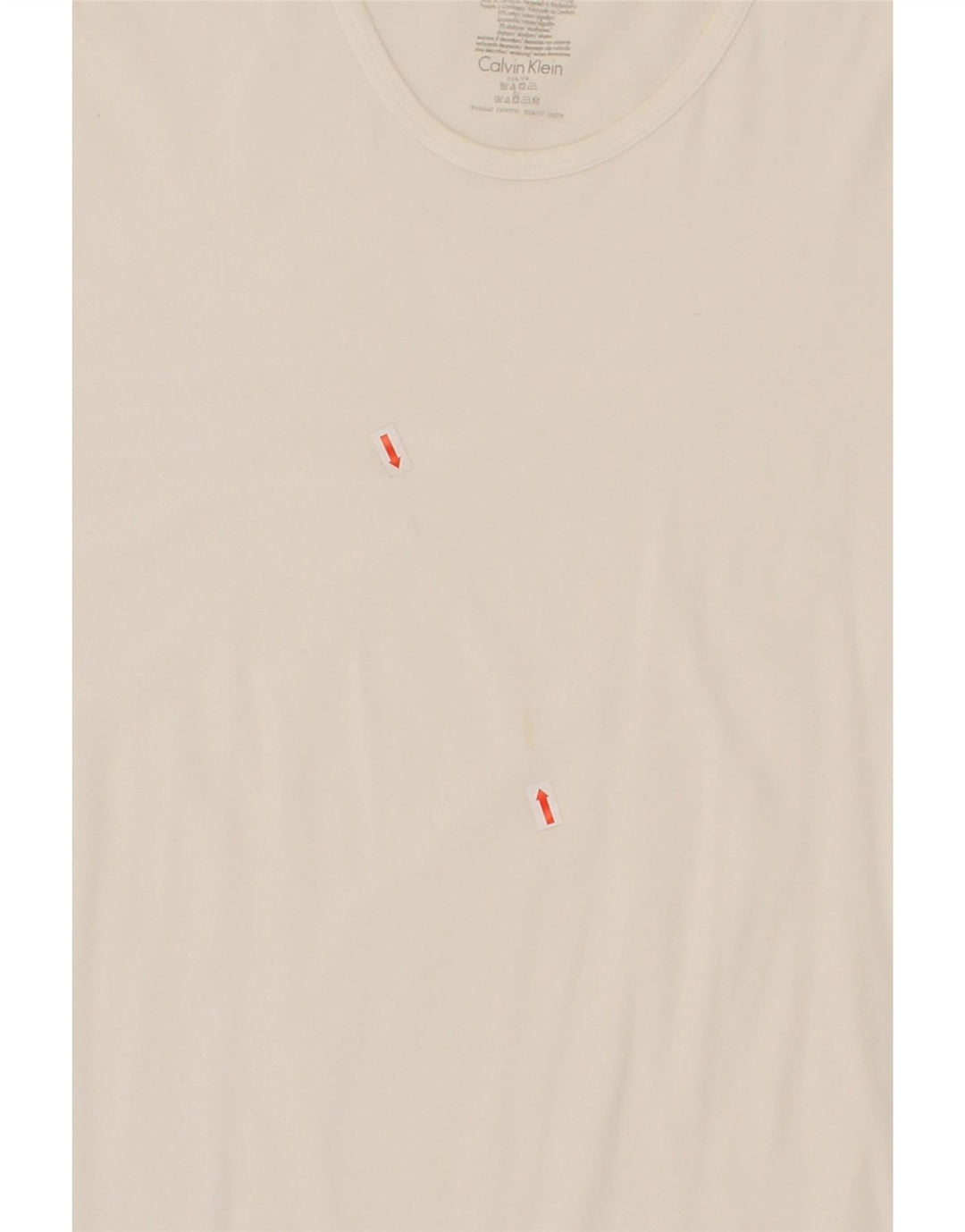 CALVIN KLEIN Mens T-Shirt Top Large White Cotton Vintage Calvin Klein and Second-Hand Calvin Klein from Messina Hembry 