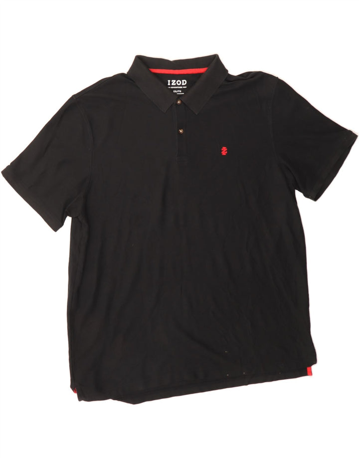 IZOD Mens Polo Shirt 2XL Black Cotton Vintage Izod and Second-Hand Izod from Messina Hembry 