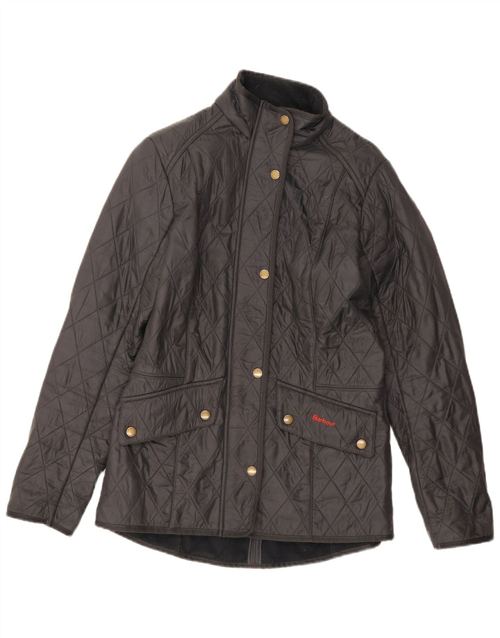 Barbour Womens Quilted Jacket UK 10 Small Black Classic