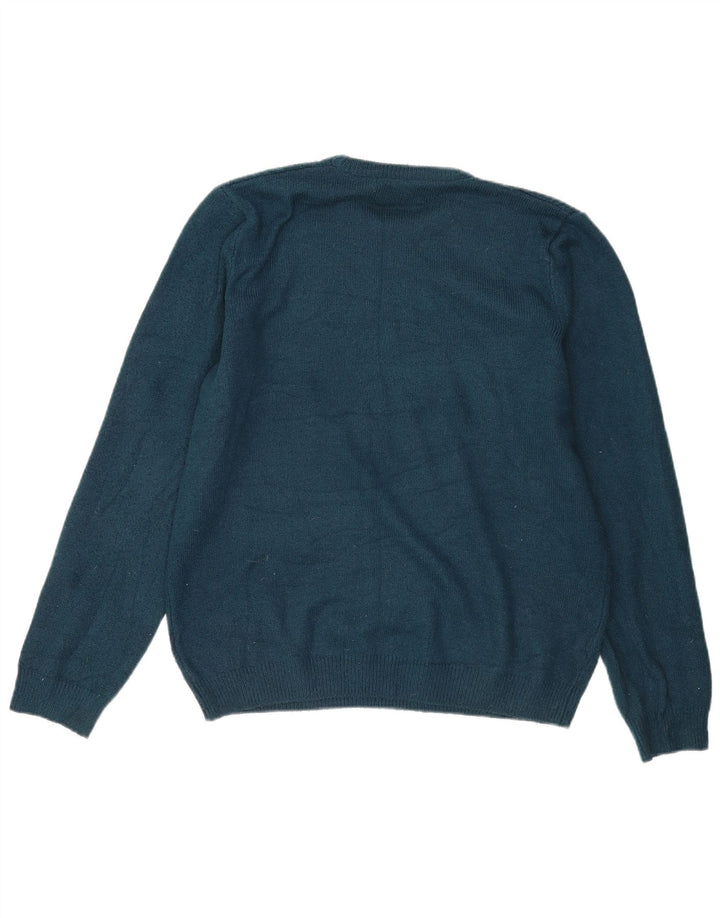 Marks & Spencer Mens Crew Neck Jumper Sweater Large Blue Acrylic