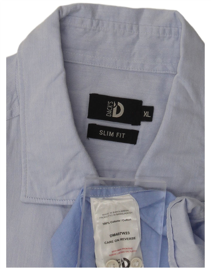 DACK'S Chemise Slim Fit XL Bleu Coton Homme