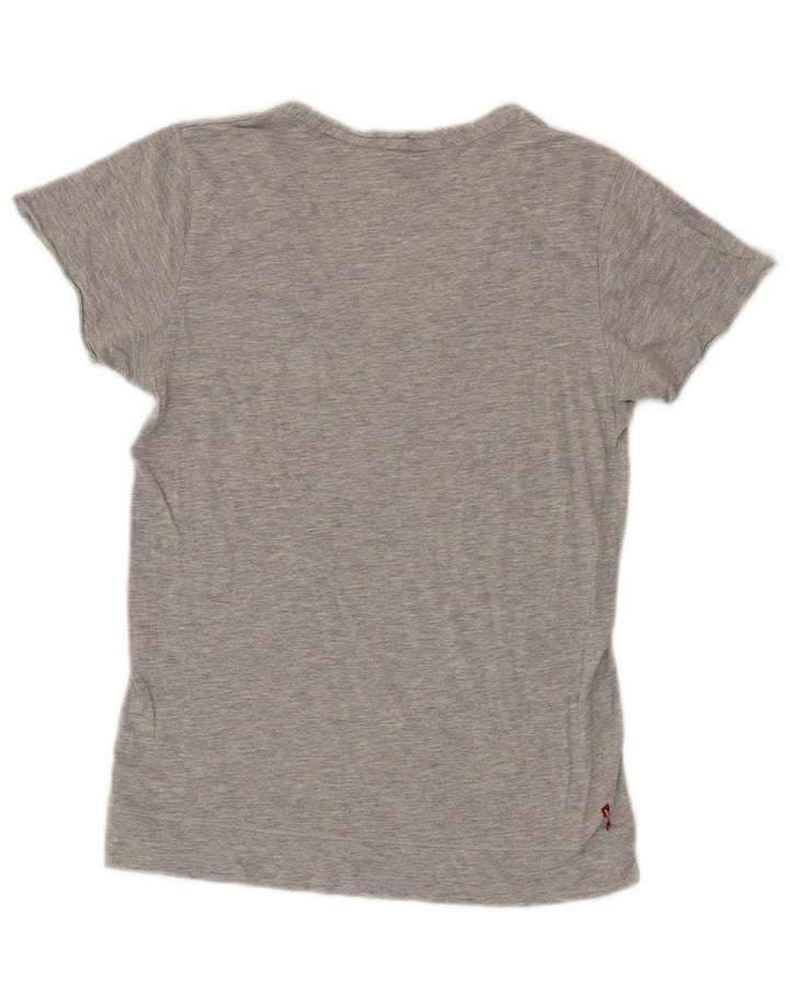 Levi's Womens T-Shirt Top UK 14 Large Grey Cotton