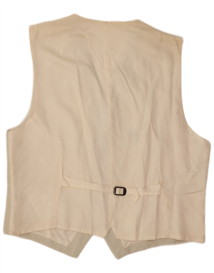Vintage Mens Waistcoat IT 56 2XL Grey Silk