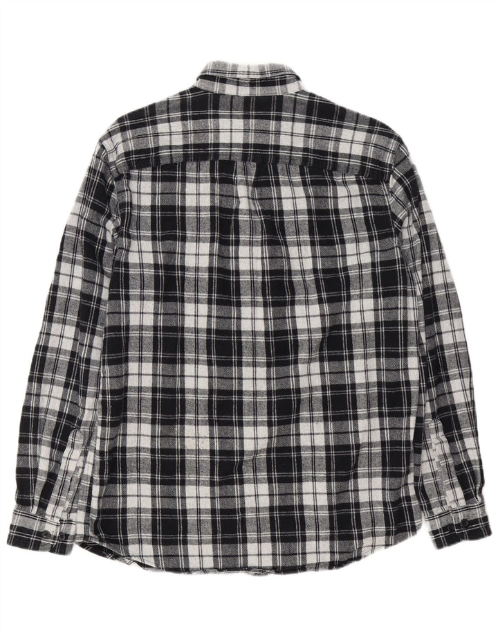 L.L.Bean Herre letsiddende flannelskjorte Medium sort plaid bomuld
