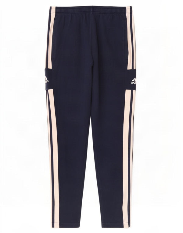 Adidas Mens Graphic Tracksuit Trousers Large Navy Blue Cotton