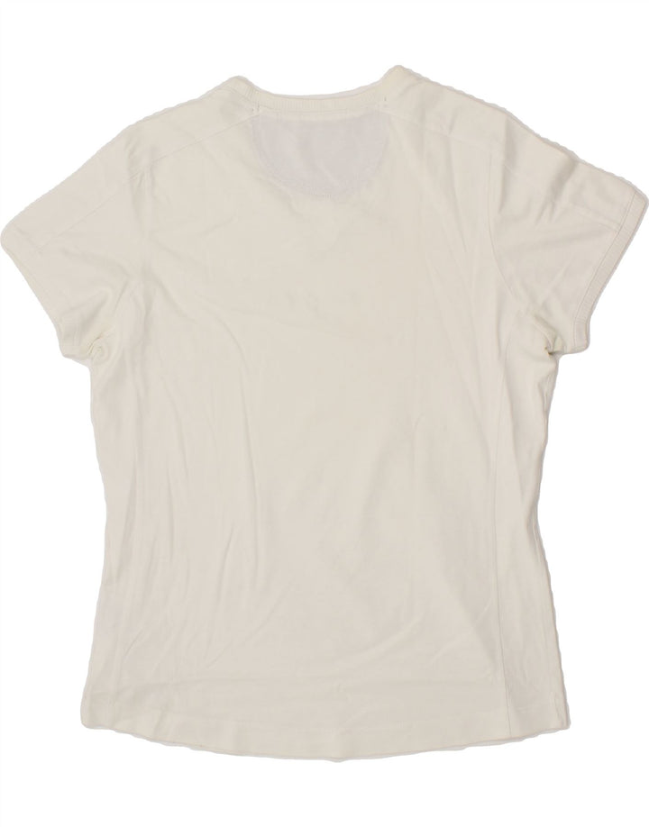 CHAMPION Womens T-Shirt Top UK 14 Medium White Cotton Vintage Champion and Second-Hand Champion from Messina Hembry 